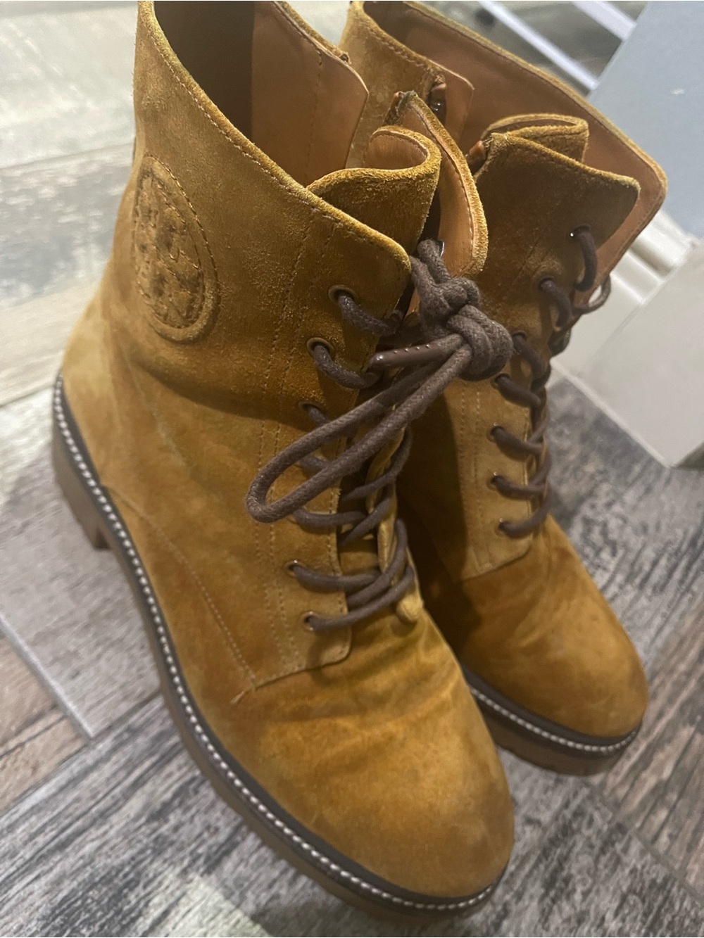 Tory Burch Lace-Up Ankle Boots